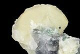 Calcite Crystals on Druzy Quartz and Fluorite - China #160707-2